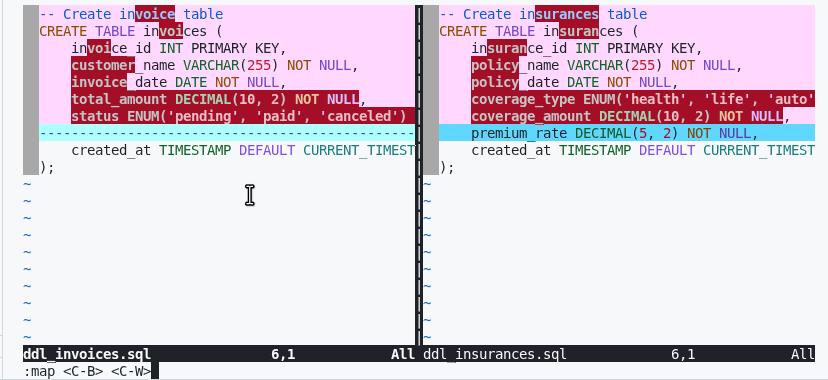 vim map